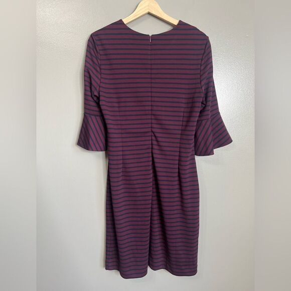 Banana Republic Factory striped dress career wear office preppy modest size 14 - Picture 3 of 5